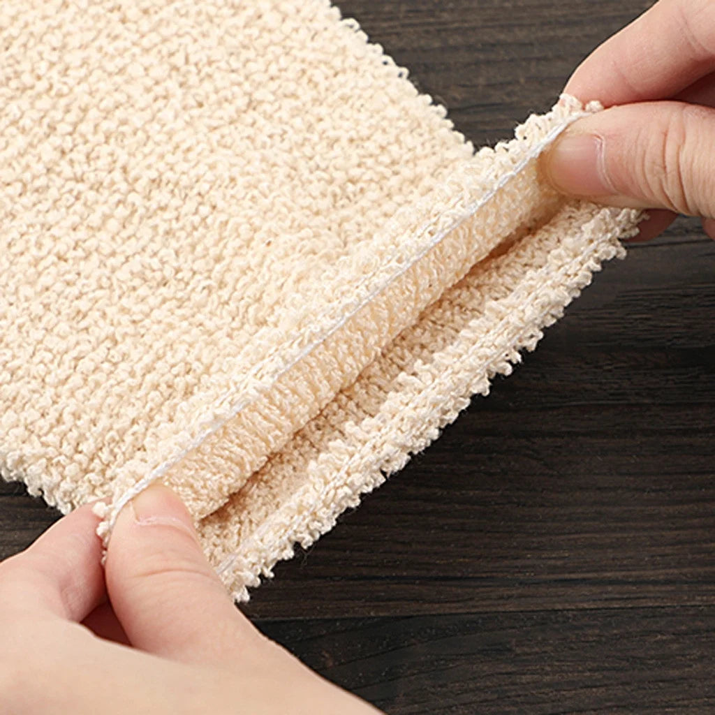 Natural Bamboo Fiber Bath Exfoliating Glove Washcloths Bathing Glove