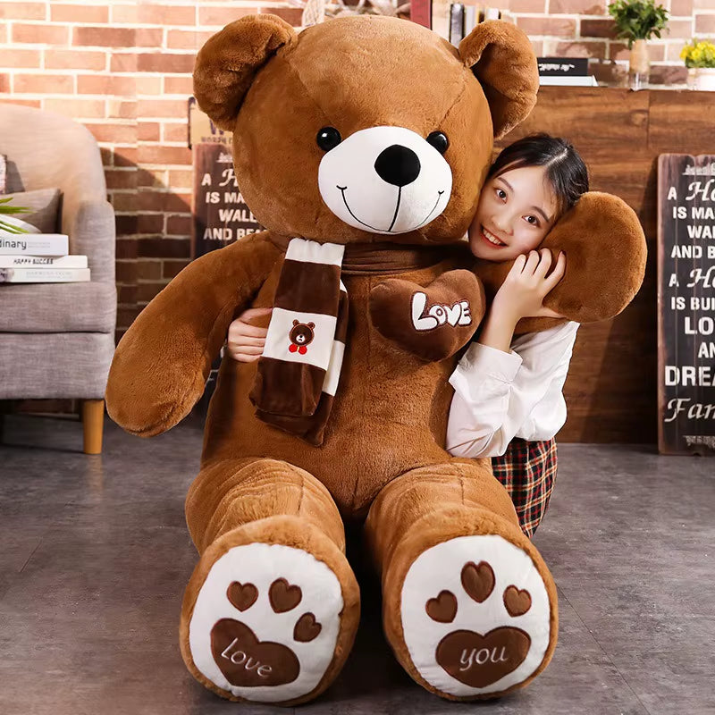High Quality 4 Colors Teddy Bear with Scarf Stuffed Animals Bear Plush Toys Doll Pillow Kids Lovers Birthday Baby Gift