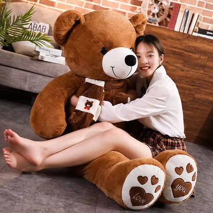 High Quality 4 Colors Teddy Bear with Scarf Stuffed Animals Bear Plush Toys Doll Pillow Kids Lovers Birthday Baby Gift