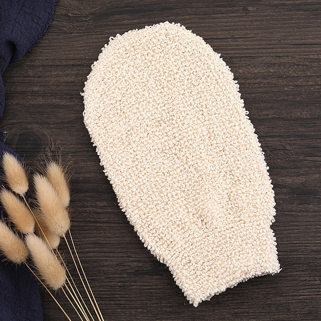 Natural Bamboo Fiber Bath Exfoliating Glove Washcloths Bathing Glove