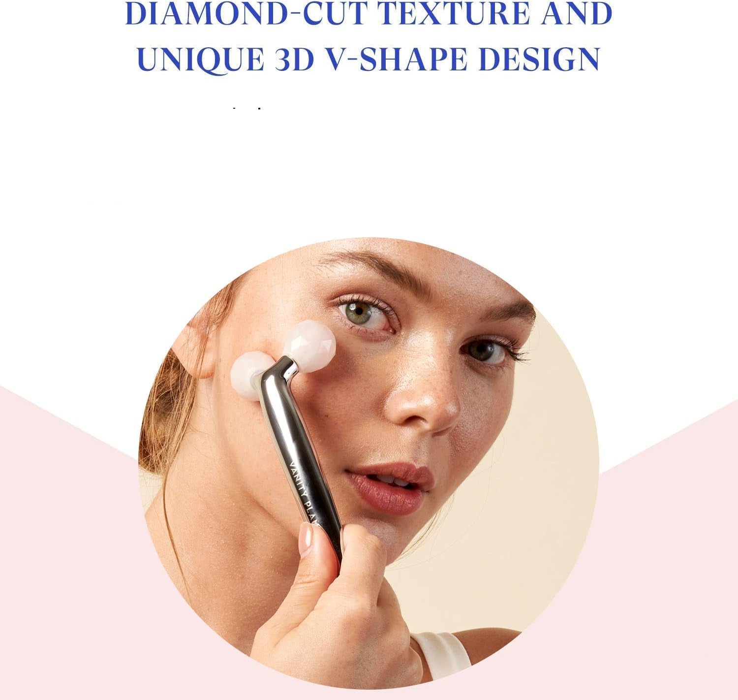 Defina Contour and Define Massaging Roller - Facial Roller Helps Stimulates Blood Flow and Helps Reduce Fine Lines - Unique V-Shaped Design for Cooling Precision