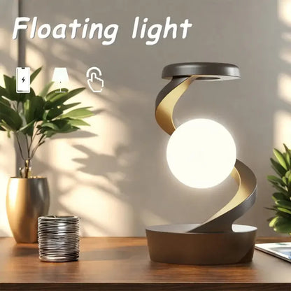 Creative Rotating Floating Table Lamp w| 15W Wireless Charger
