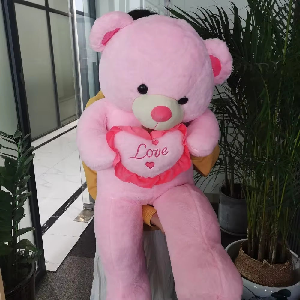 Valentine Day Gift 80/100Cm Big LOVE Plush Toy Bear Giant Stuffed Animals Birthday Gifts Soft Pillow Dolls Grilfriend Girls Wife