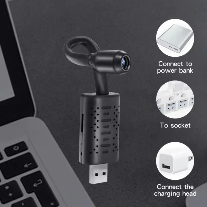 Mini WiFi USB Camera 1080P HD | Motion Detection Night Vision | Wireless Home Security