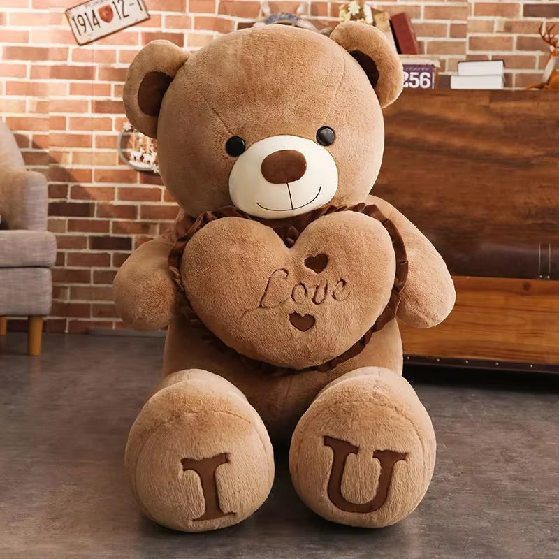 Valentine Day Gift 80/100Cm Big LOVE Plush Toy Bear Giant Stuffed Animals Birthday Gifts Soft Pillow Dolls Grilfriend Girls Wife
