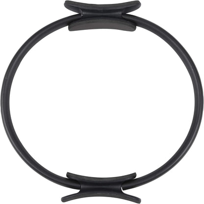 Passionate Yoga and Fitness Enthusiasts Dedicated Black Exercise Ring for Enhancing Strength and Flexibility - Achieve Peak Perf