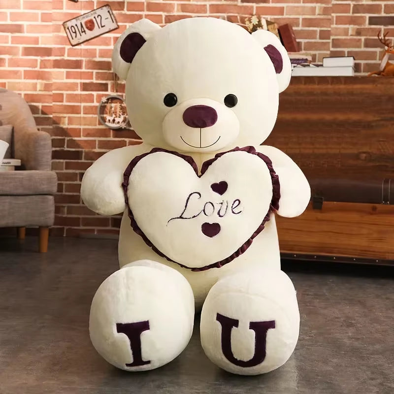 Valentine Day Gift 80/100Cm Big LOVE Plush Toy Bear Giant Stuffed Animals Birthday Gifts Soft Pillow Dolls Grilfriend Girls Wife