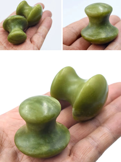1 Pcs Natural Green Quartz Stone Massager Facial Roller Beauty Mushroom Shape Massage Eye Neck Care Slimming Health Beauty Tools