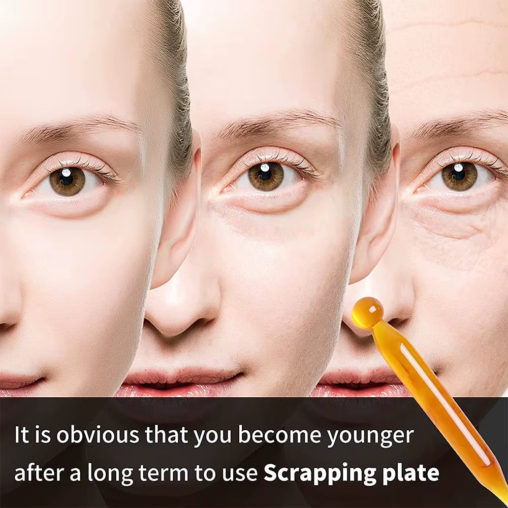 1PC Gouache Scraper Facial Massager Eye Scraping Face Massage Meridian Therapy Guasha Board Body Health Care Gua Sha Plate Tool