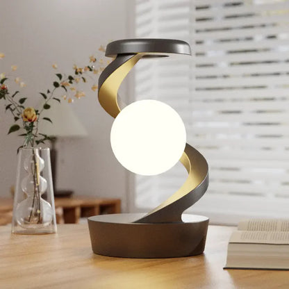 Creative Rotating Floating Table Lamp w| 15W Wireless Charger