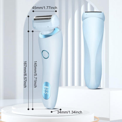 Woman Electric Razor, Lady Shaver Gift, Rechargeable Face Leg Bikini Trimmer Wet Dry Use