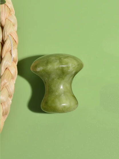 1 Pcs Natural Green Quartz Stone Massager Facial Roller Beauty Mushroom Shape Massage Eye Neck Care Slimming Health Beauty Tools