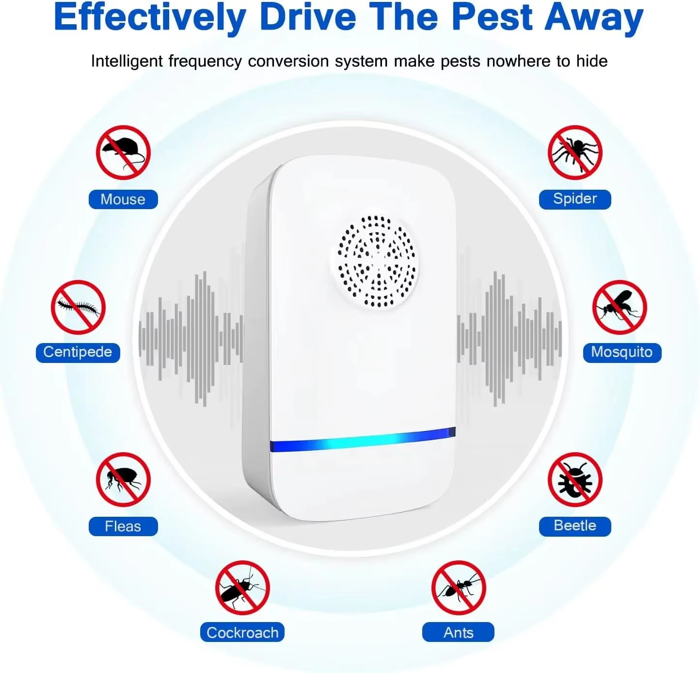 Ultrasonic Electronic Insect Repellent Pest Repeller Pest Control Electronic Ultrasonic Repeller Indoor