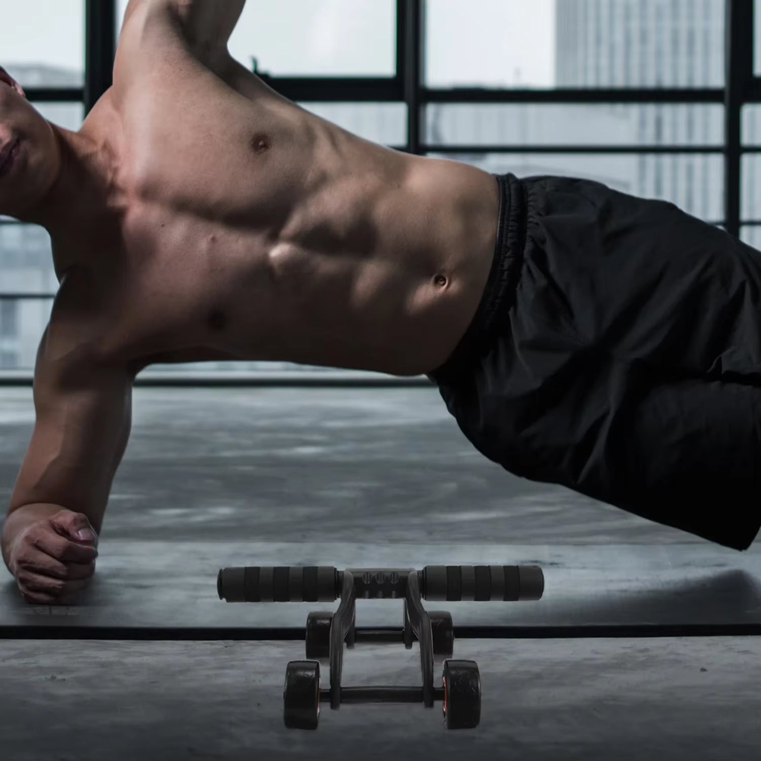 Scroll Wheel Man Fitness Exercise Equipment Use Roller Chain Ab Machine Abs Wheels