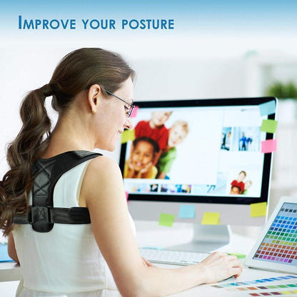 Adjustable Back Posture Corrector Belt | Shoulder & Spine Support Brace