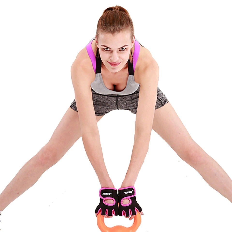 Anti-Slip Half Finger Gym Gloves | Wrist Support & Breathable Workout Gloves