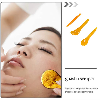 1PC Gouache Scraper Facial Massager Eye Scraping Face Massage Meridian Therapy Guasha Board Body Health Care Gua Sha Plate Tool