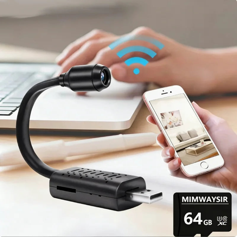 Mini WiFi USB Camera 1080P HD | Motion Detection Night Vision | Wireless Home Security