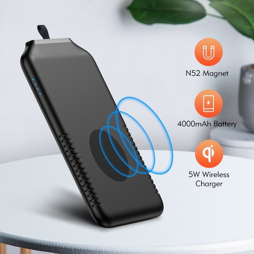Slim Wireless Mag Charger | Portable 5000mAh Magnetic Power Bank