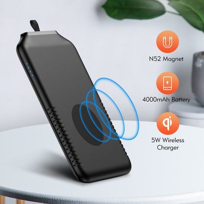 Slim Wireless Mag Charger | Portable 5000mAh Magnetic Power Bank