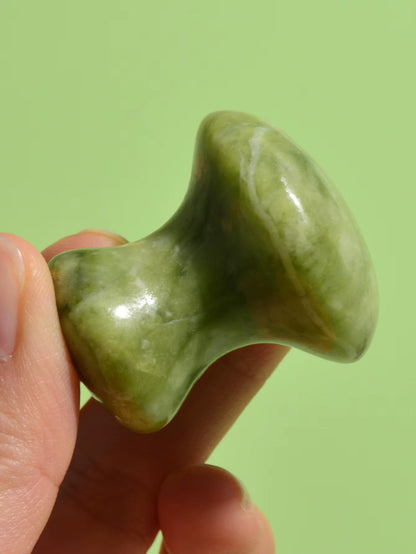 1 Pcs Natural Green Quartz Stone Massager Facial Roller Beauty Mushroom Shape Massage Eye Neck Care Slimming Health Beauty Tools