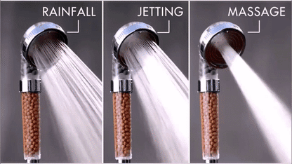 3-Mode High-Pressure Shower Head with Built-In Water Purifier