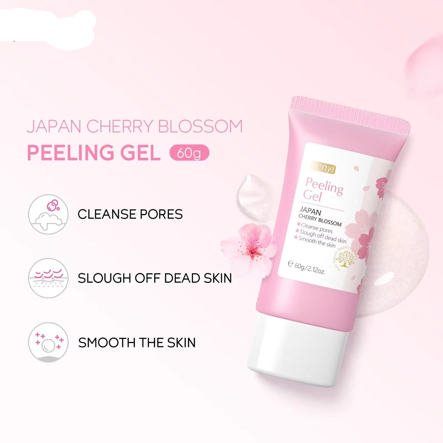 Sakura Face Deep Cleaning Exfoliating Gel Skin Care Whitening Moisturizer Repair Facial Scrub Skin Care 60G