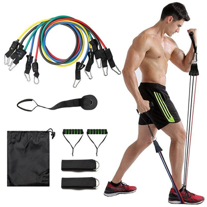 11-Piece Resistance Band Workout Set | Full Body Home Gym Kit