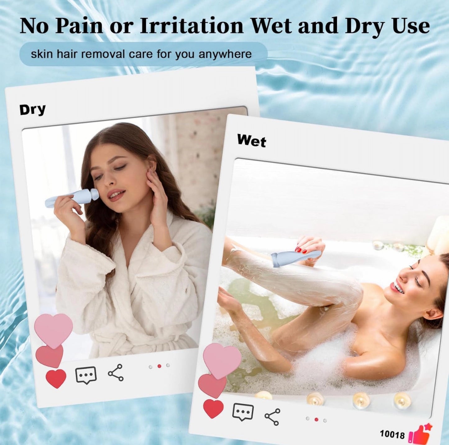 Woman Electric Razor, Lady Shaver Gift, Rechargeable Face Leg Bikini Trimmer Wet Dry Use