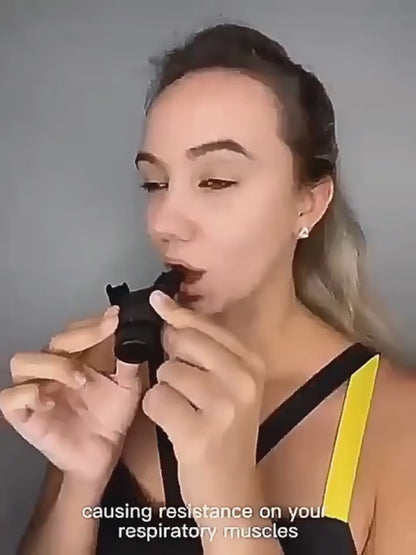 Adjustable Resistance Breathing Exercise Trainer | Portable Silicone Lung Exerciser