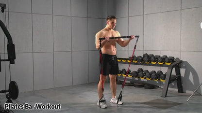 Pilates Bar Kit with Resistance Bands | Portable Home Gym Set